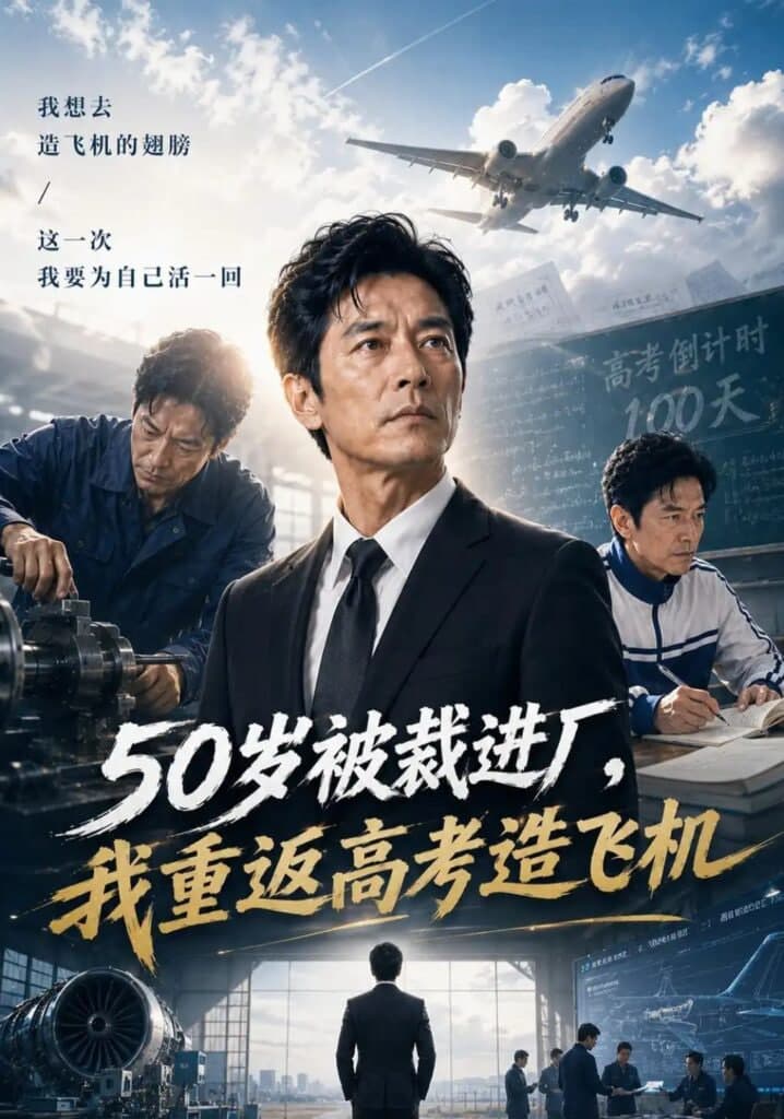 50岁被裁进厂，我重返高考造飞机海报