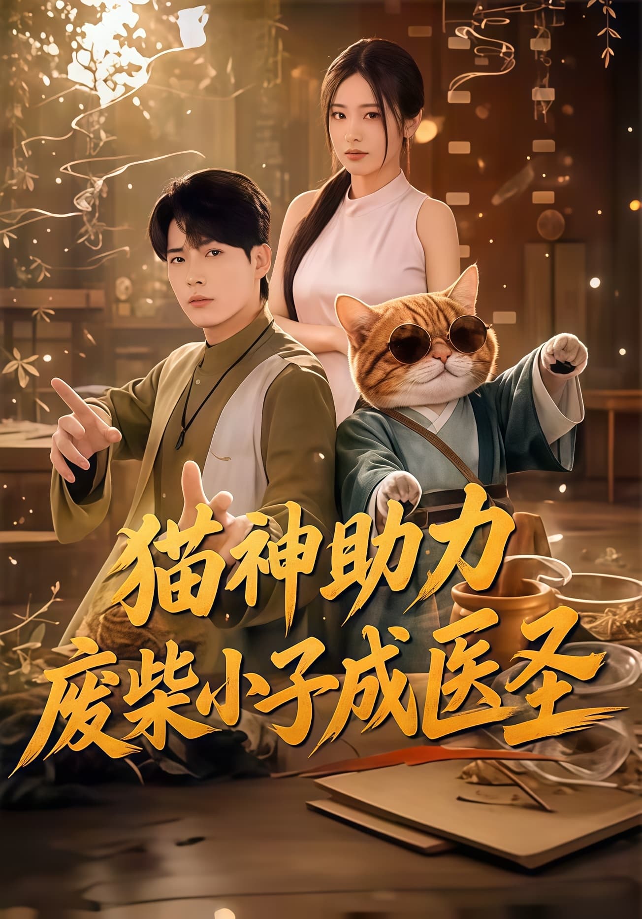 猫神助力，废柴小子成医圣海报