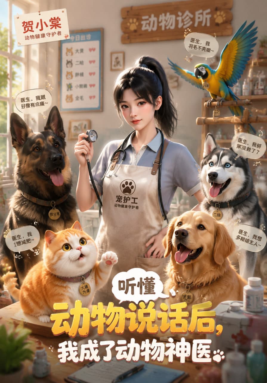 听懂动物说话后，我成了动物神医海报